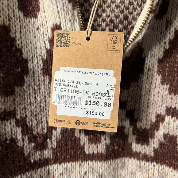 NWT Toad & Co Wild Quarter Zip Sweater - Picture 4 of 5